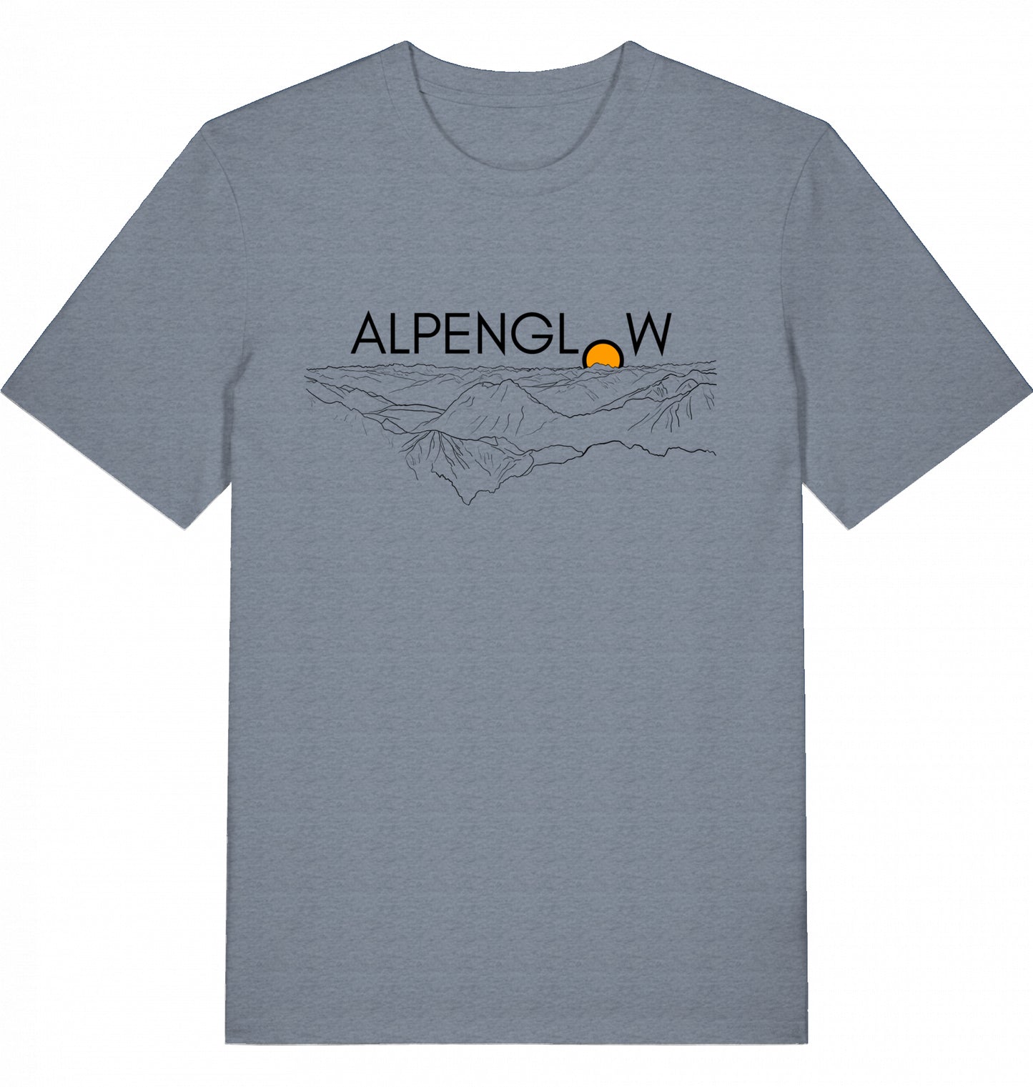 "Sonnenuntergang" - Alpenglow T-Shirt mit Visual Print