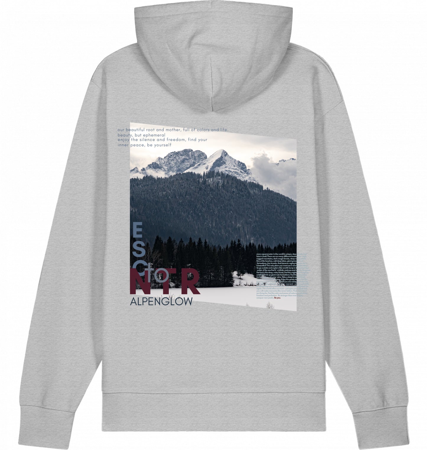 "Karwendel" - Alpenglow Hoodie mit Visual Print