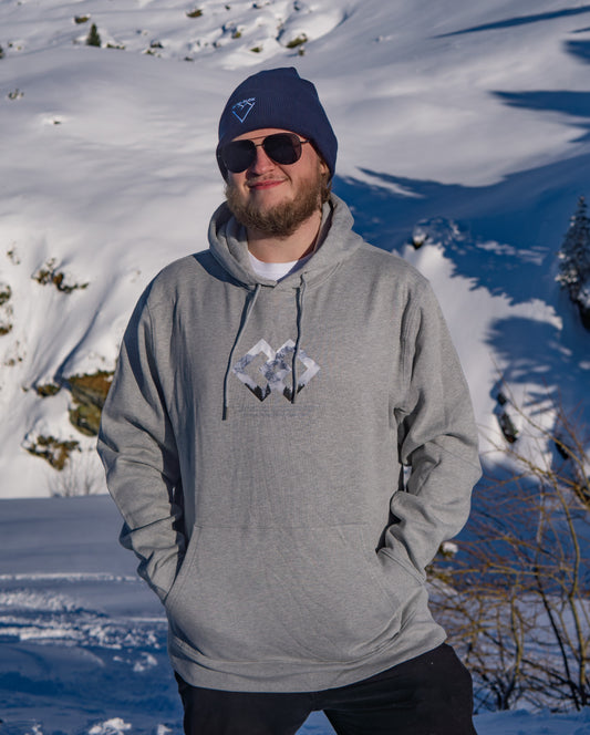 "Karwendel-Rauten" - Alpenglow Hoodie mit Visual Print