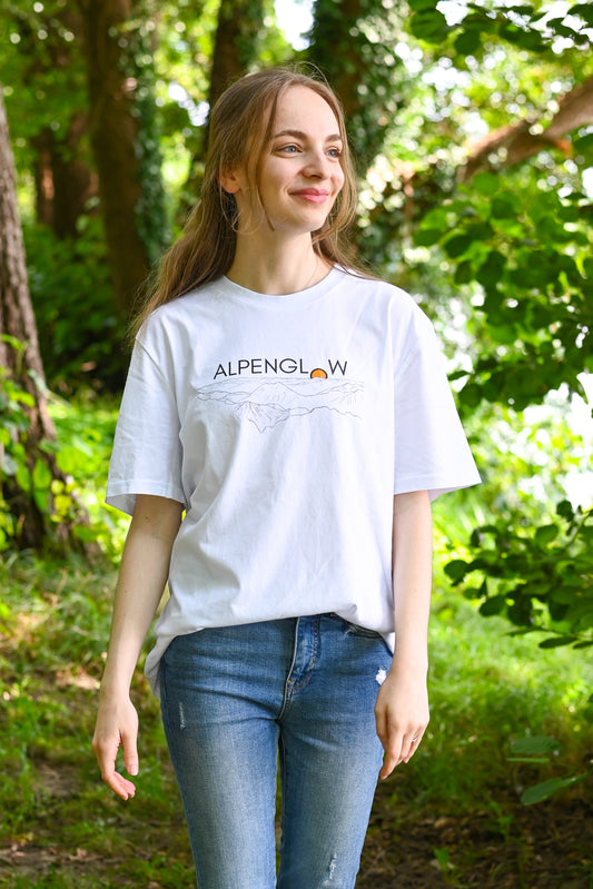 "Sonnenuntergang" - Alpenglow T-Shirt mit Visual Print